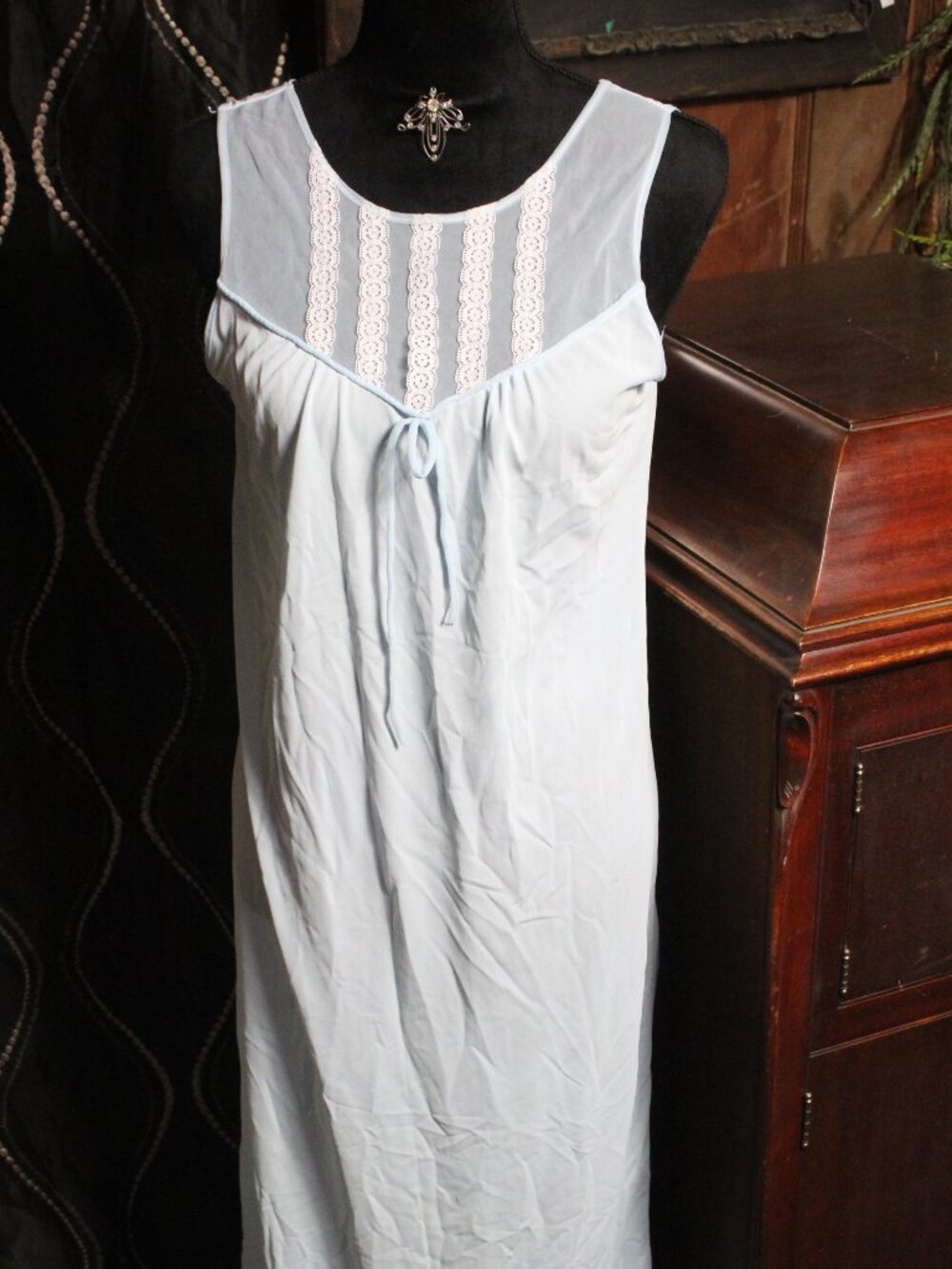 Vintage Light Blue Night Gown Size Large
